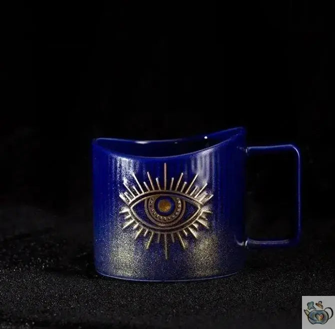 Grande tasse irisée oeil porte bonheur | Théières à la folie