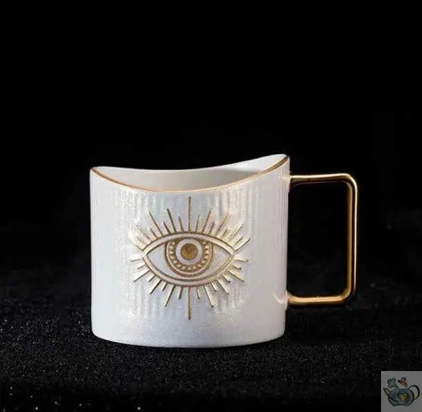 Grande tasse irisée oeil porte bonheur | Théières à la folie