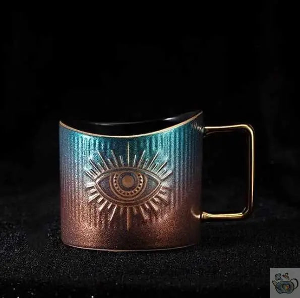 Grande tasse irisée oeil porte bonheur | Théières à la folie