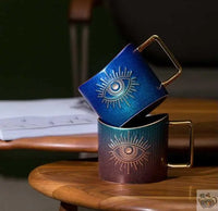 Thumbnail for Grande tasse irisée oeil porte bonheur | Théières à la folie