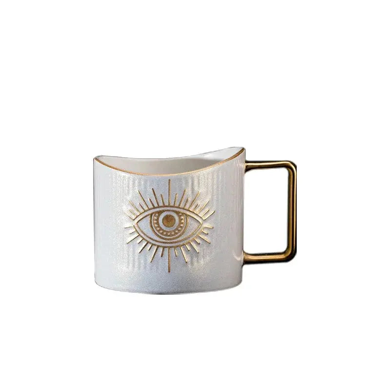 Grande tasse irisée oeil porte bonheur | Théières à la folie