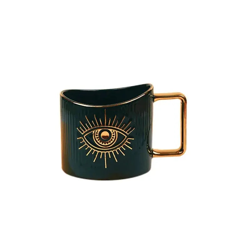 Grande tasse irisée oeil porte bonheur | Théières à la folie