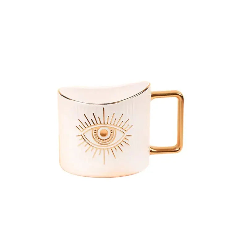 Grande tasse irisée oeil porte bonheur | Théières à la folie