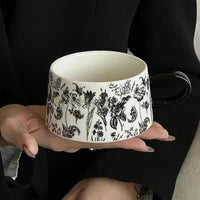 Thumbnail for Grande tasse petit déjeuner blanc-noir | Théières à la folie