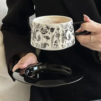 Thumbnail for Grande tasse petit déjeuner blanc-noir | Théières à la folie