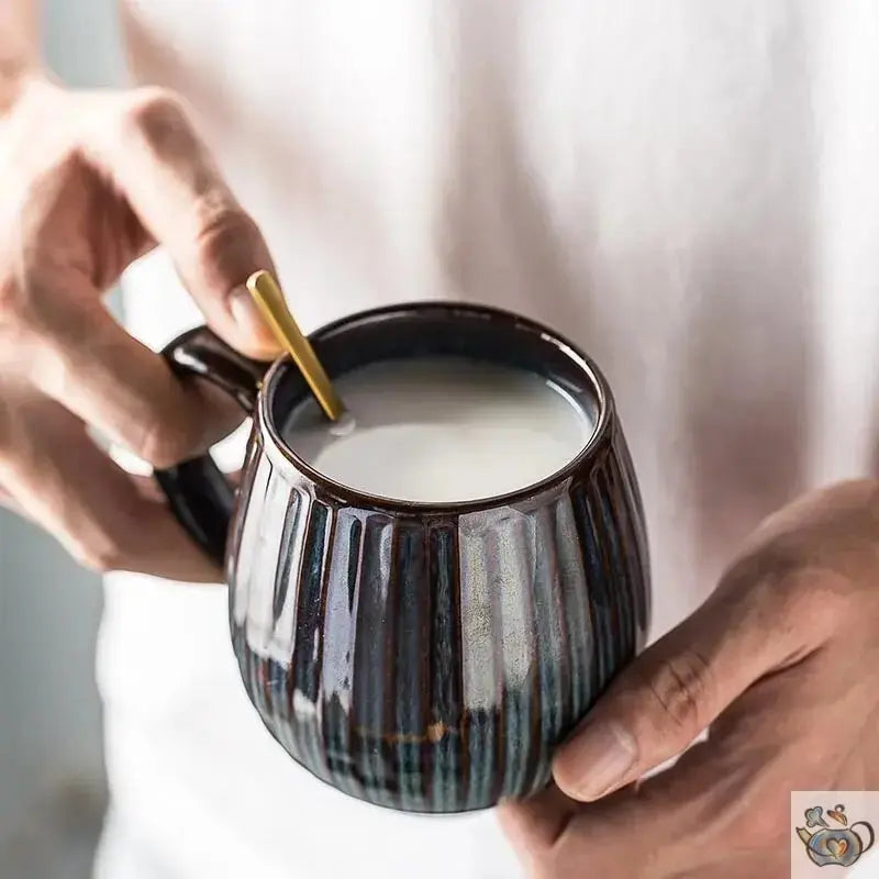 Grosse tasse en céramique couleurs rustiques | Théières à la folie