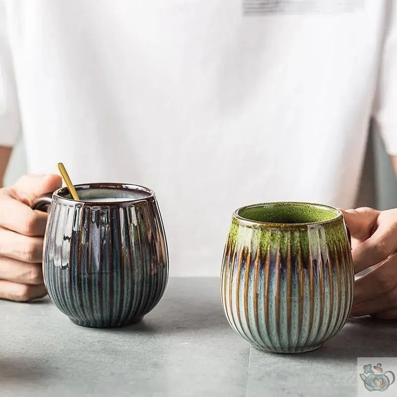Grosse tasse en céramique couleurs rustiques | Théières à la folie