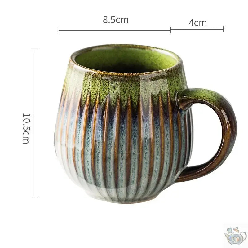 Grosse tasse en céramique couleurs rustiques | Théières à la folie