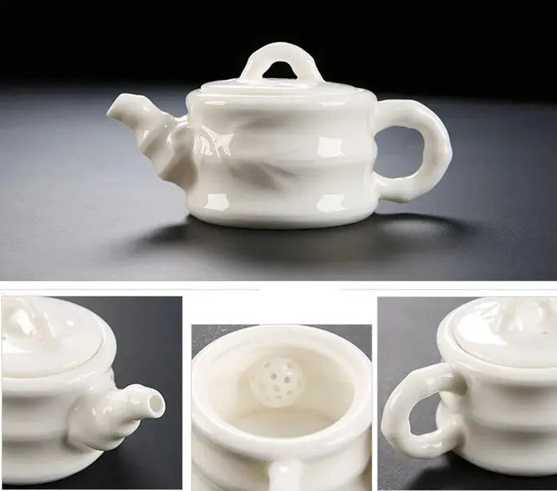 Teapot in white porcelain translucent beauty