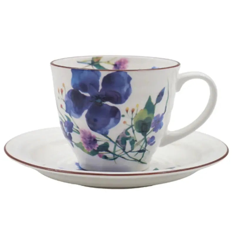 ​Théière avec tasses motifs fleurs japonaises | Théières à la folie