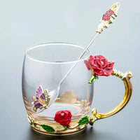 Thumbnail for Tasses à thé en verre couleurs romantiques | théières à la folie