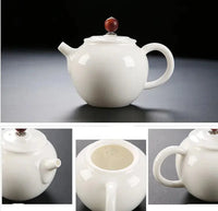 Thumbnail for Полупрозрачен красив бял порцеланов чайник