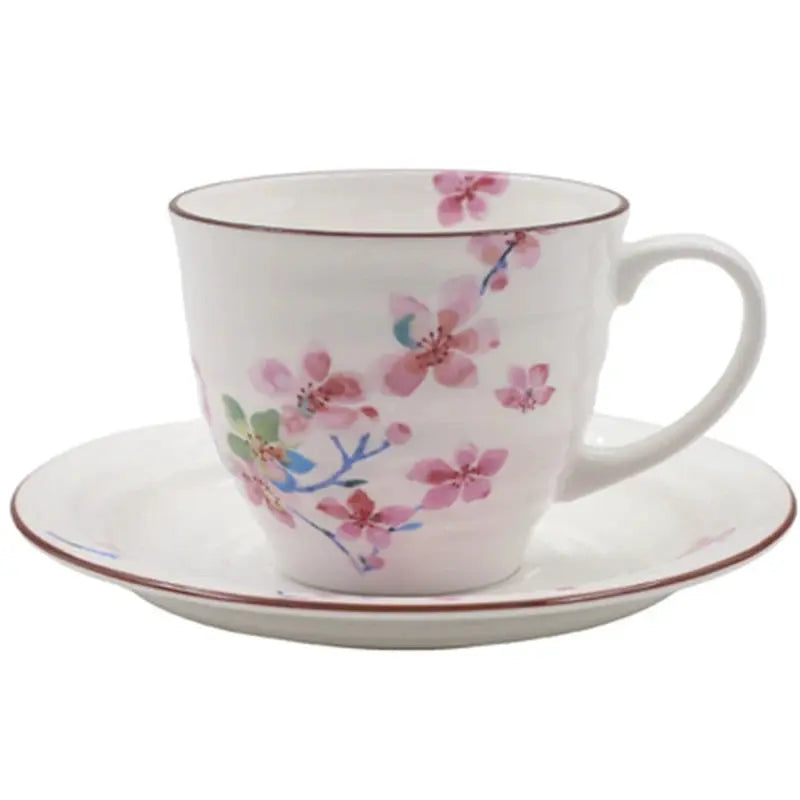 ​Théière avec tasses motifs fleurs japonaises | Théières à la folie