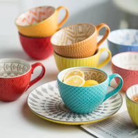 Thumbnail for Tasses colorées motifs émaillés intérieurs | Théières à la folie