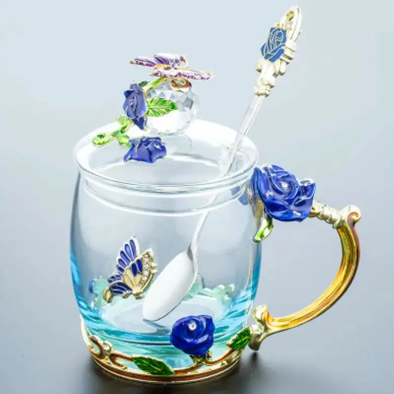 Tasses à thé en verre couleurs romantiques | théières à la folie