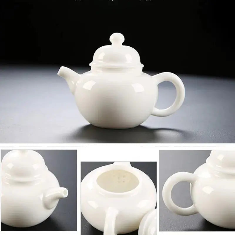 Teekanne aus durchscheinendem Schönheitsweißem Porzellan