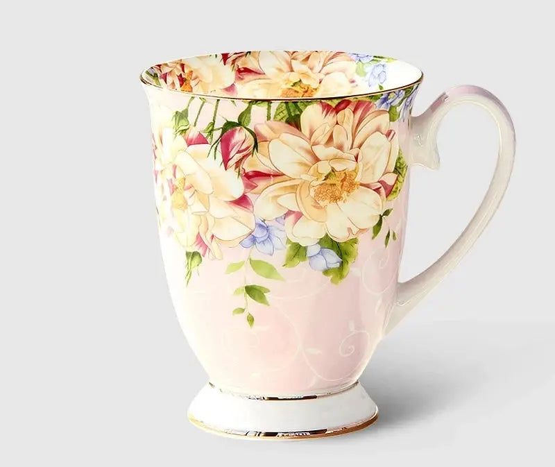 Mug en porcelaine "les fleurs du jardin" | Théières à la folie