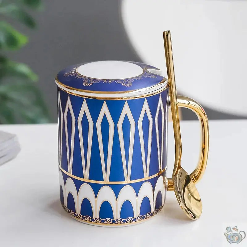 Mug avec couvercle "bleu d'ailleurs" | Théières à la folie