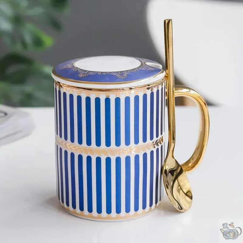 Mug avec couvercle "bleu d'ailleurs" | Théières à la folie