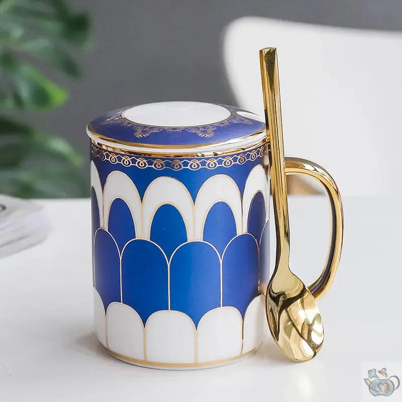 Mug avec couvercle "bleu d'ailleurs" | Théières à la folie