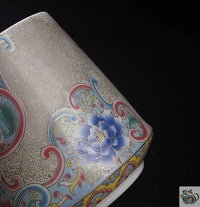 Thumbnail for Mug avec filtre porcelaine filigrane argent | Théières à la folie