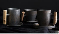 Thumbnail for Mug avec soucoupe céramique anthracite rouille | Théières à la folie