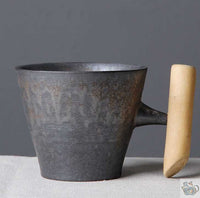 Thumbnail for Mug avec soucoupe céramique anthracite rouille | Théières à la folie