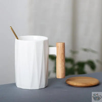 Thumbnail for Mug contemporain céramique manche bois | Théières à la folie