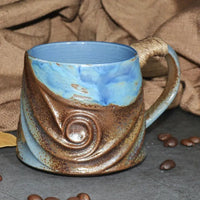 Thumbnail for Mug en céramique rustique sculptée Poterie | Théières à la folie