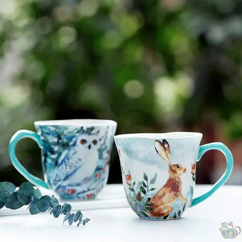 Mug en porcelaine animaux de la forêt | Théières à la folie