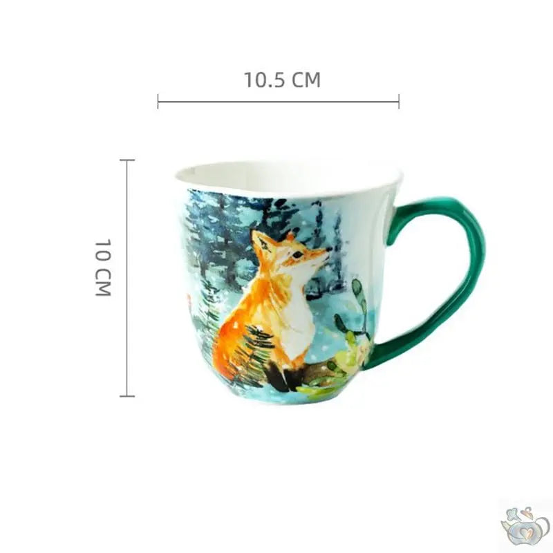 Mug en porcelaine animaux de la forêt | Théières à la folie