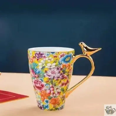 Mug en porcelaine précieuse aux mille fleurs | Théières à la folie
