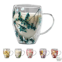 Thumbnail for Mug en verre fleurs séchées en double paroi | Théières à la folie