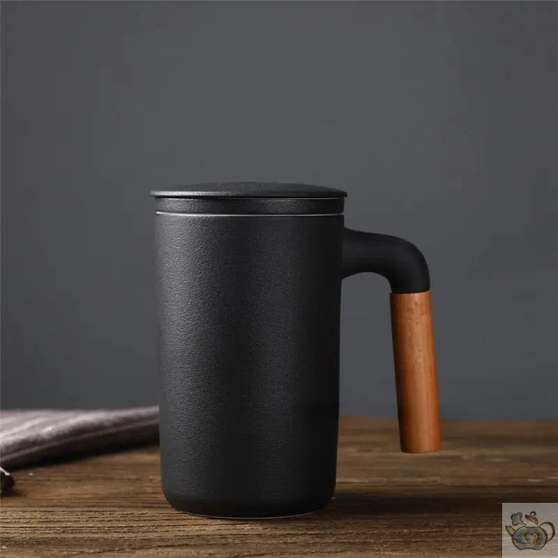 Mug et filtre céramique manche en bois | Théières à la folie