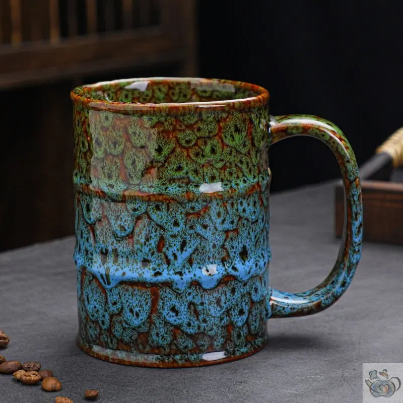 Mug grande chope porcelaine artisanale colorée | Théières à la folie