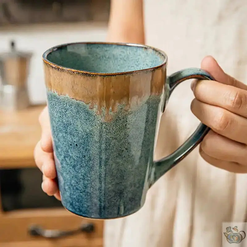 Mug polyvalent en poterie bleu grisé | Théières à la folie