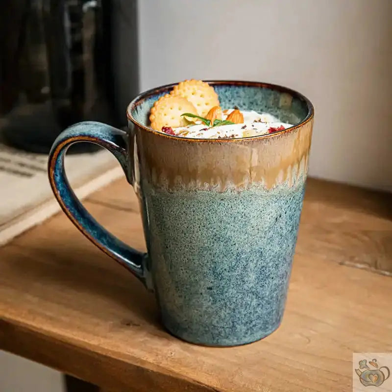 Mug polyvalent en poterie bleu grisé | Théières à la folie