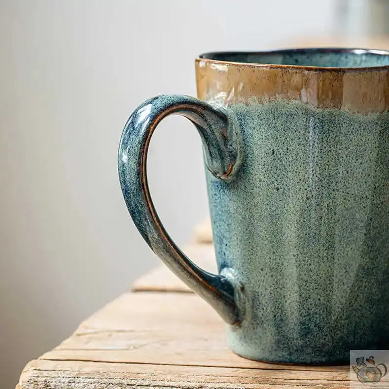 Mug polyvalent en poterie bleu grisé | Théières à la folie