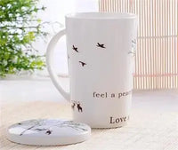 Thumbnail for Mug porcelaine avec couvercle message universel | Théières à la folie