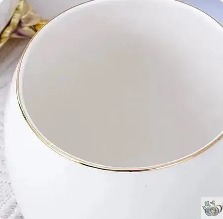 Mug porcelaine blanche fleurs émaillées | Théières à la folie