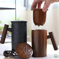 Thumbnail for Mug-théière en céramique rétro-contemporaine | Théières à la folie