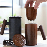 Thumbnail for Mug-théière en céramique rétro-contemporaine | Théières à la folie