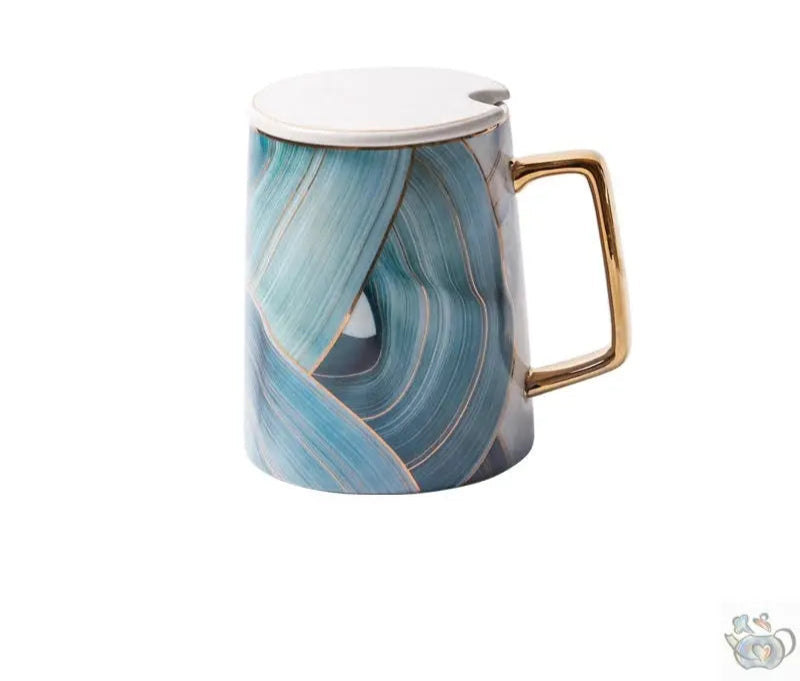 Mug luxueux marbré en porcelaine | Théières à la folie