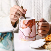 Thumbnail for Mug luxueux marbré en porcelaine | Théières à la folie