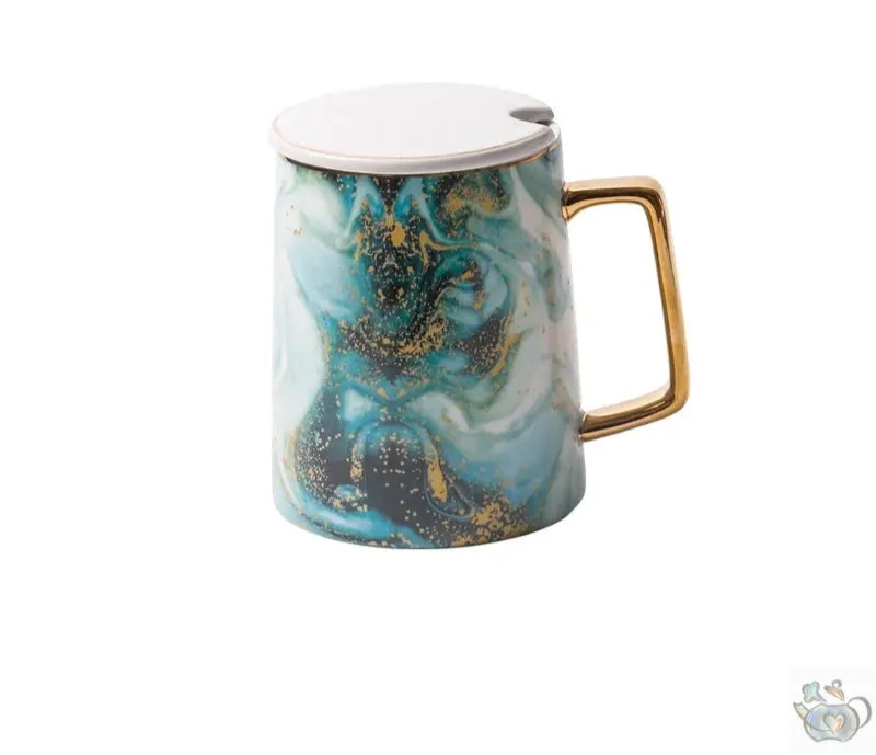 Mug luxueux marbré en porcelaine | Théières à la folie