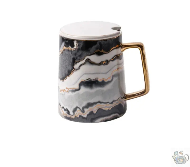 Mug luxueux marbré en porcelaine | Théières à la folie