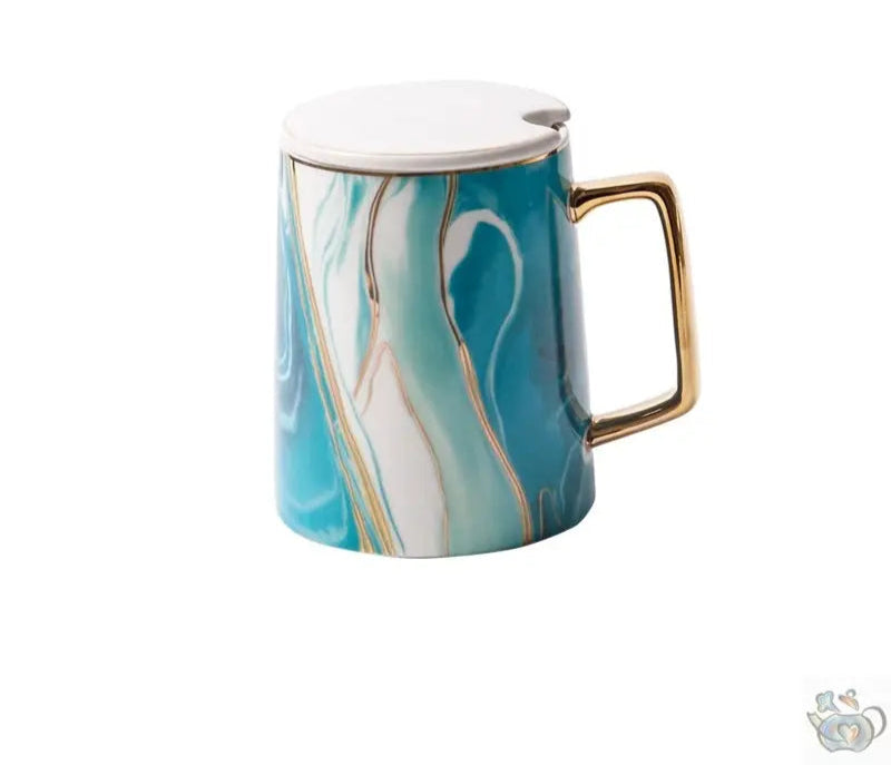Mug luxueux marbré en porcelaine | Théières à la folie