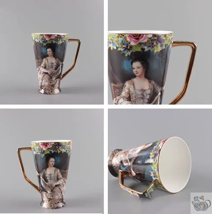 Mug porcelaine portrait d'époque | Théières à la folie
