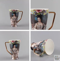 Thumbnail for Mug porcelaine portrait d'époque | Théières à la folie