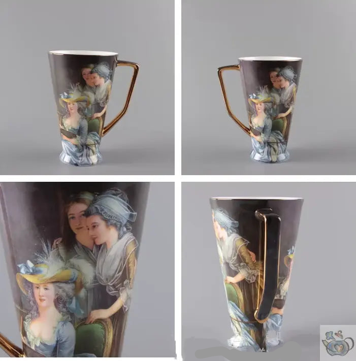 Mug porcelaine portrait d'époque | Théières à la folie